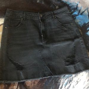 Black Denim skirt